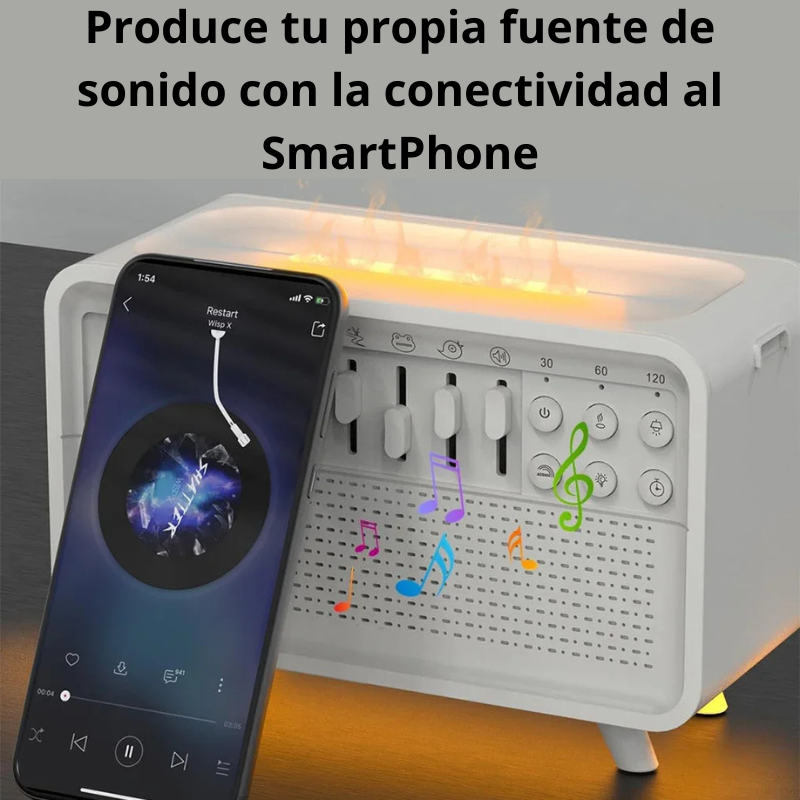 Humidificador Relajante con sonidos de la naturaleza Bluetooth