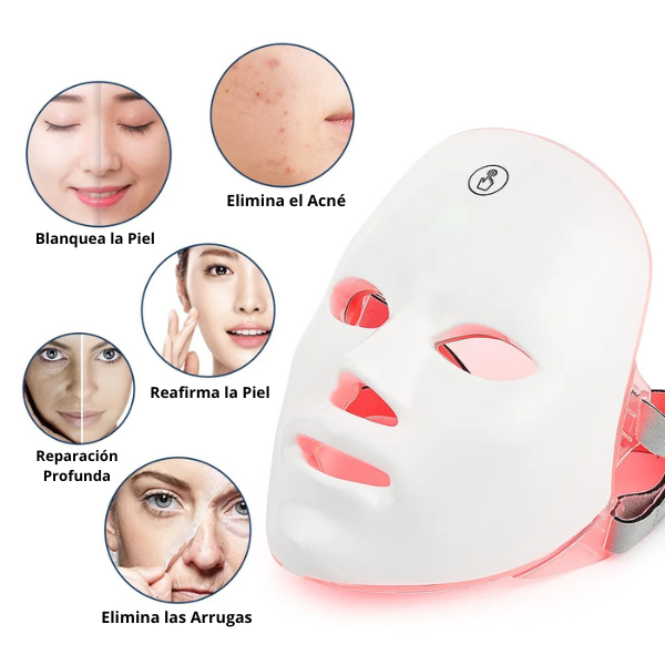 Máscara Facial y de Cuello Led Terapia