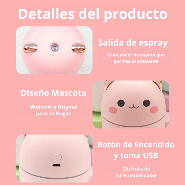 Mini Humidificador y Purificador de Aire