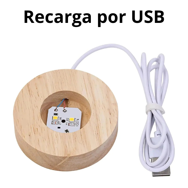 Bola de cristal Led luminosa USB (Espacio)