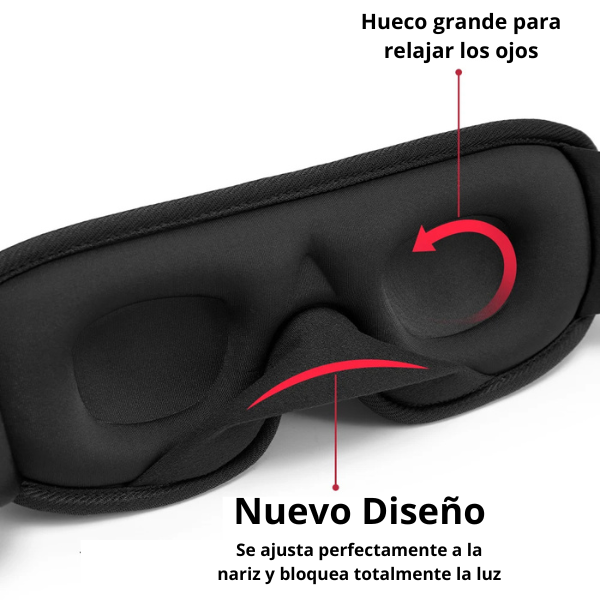 Máscara para dormir 3D acolchada
