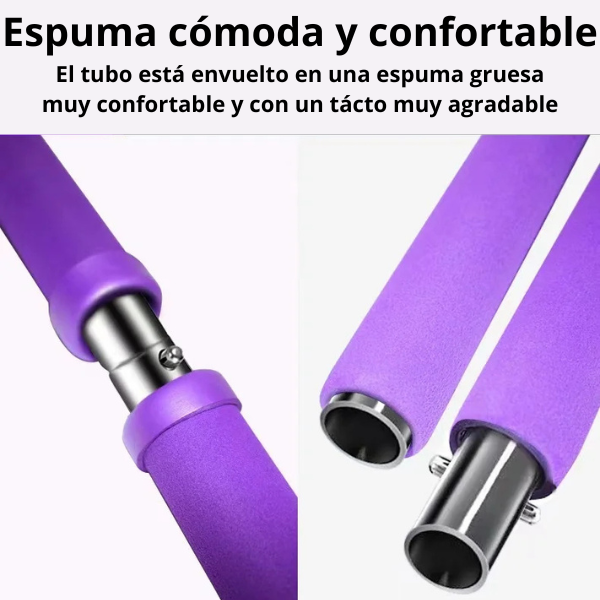 Barra con cuerdas elásticas para hacer ejercicio (Pilates, Yoga)