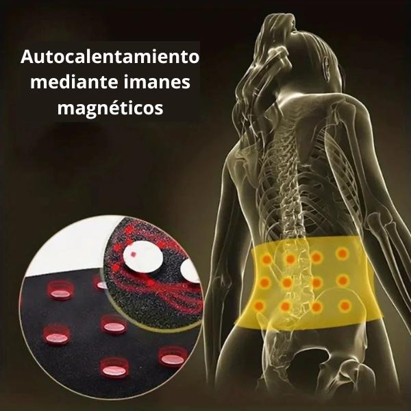 Cinturón Terapéutico para Soporte Lumbar con Autocalentamiento y Terapia Magnética