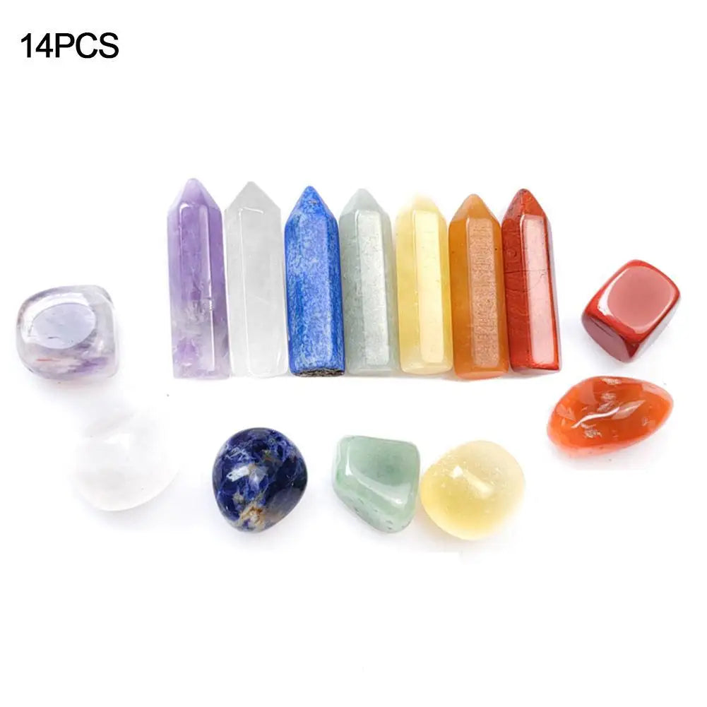 Piedras preciosas de cristal natural de los 7 chakras