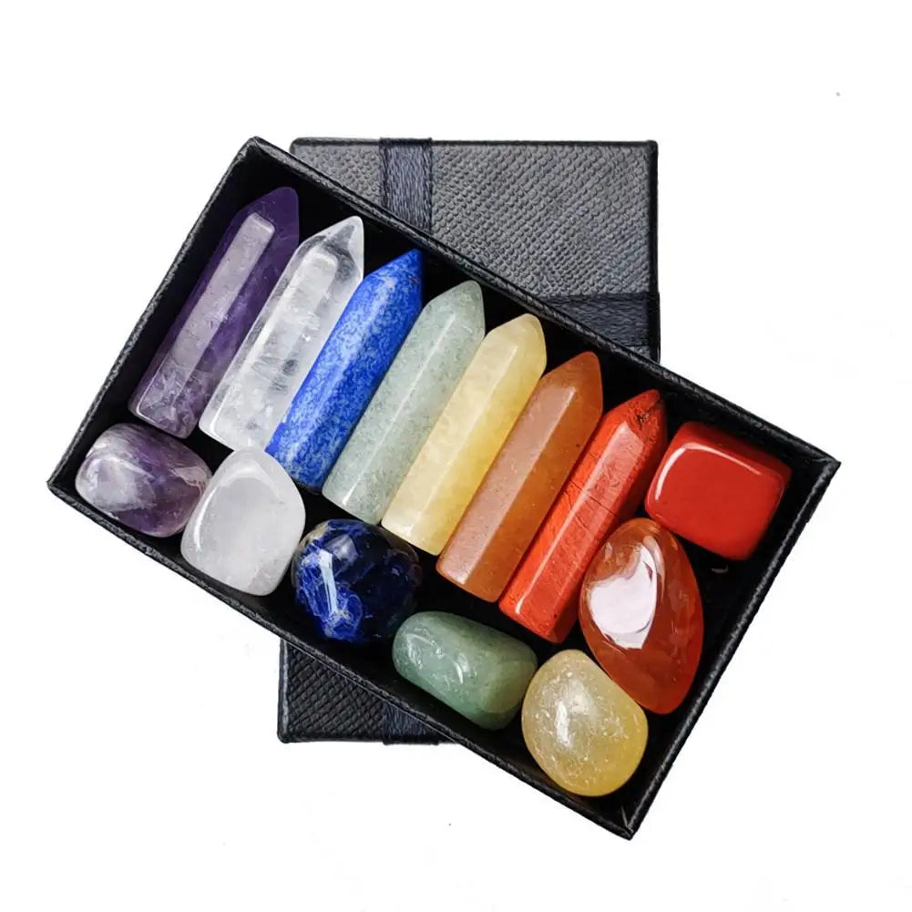 Piedras preciosas de cristal natural de los 7 chakras