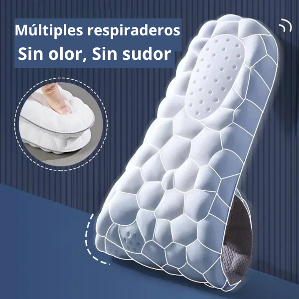 Plantillas deportivas y para el día a día relajantes de látex 4D (Unisex)