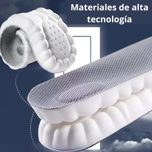 Plantillas deportivas y para el día a día relajantes de látex 4D (Unisex)