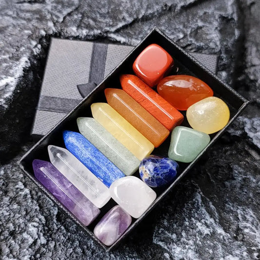 Piedras preciosas de cristal natural de los 7 chakras